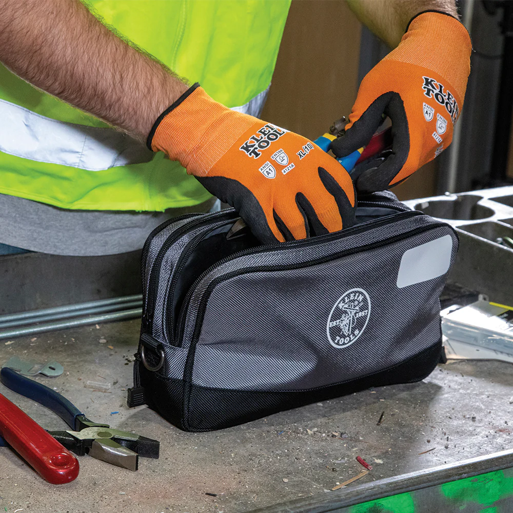Klein Tools 55583, Double Zipper Bag, 12 x 7-Inch - Image 7