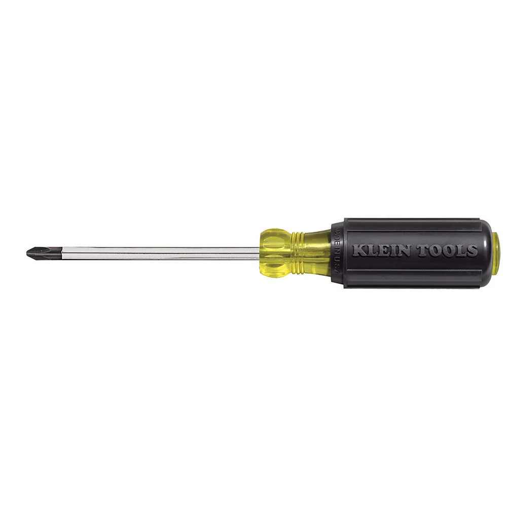 Klein Tools 603-4, #2 Phillips Screwdriver 4" Round Shank