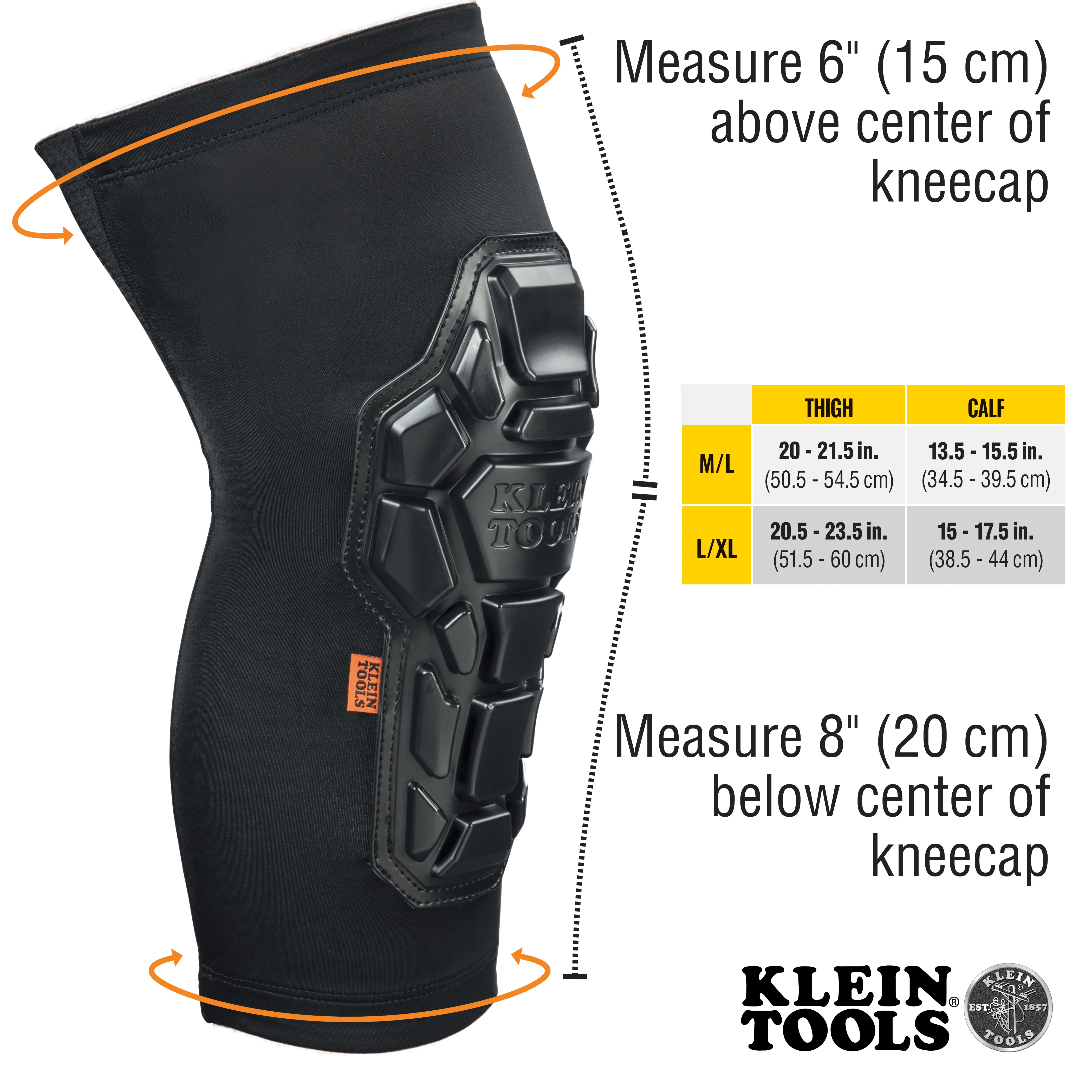 Klein Tools 60511, Heavy Duty Knee Pad Sleeves, M/L - Image 10