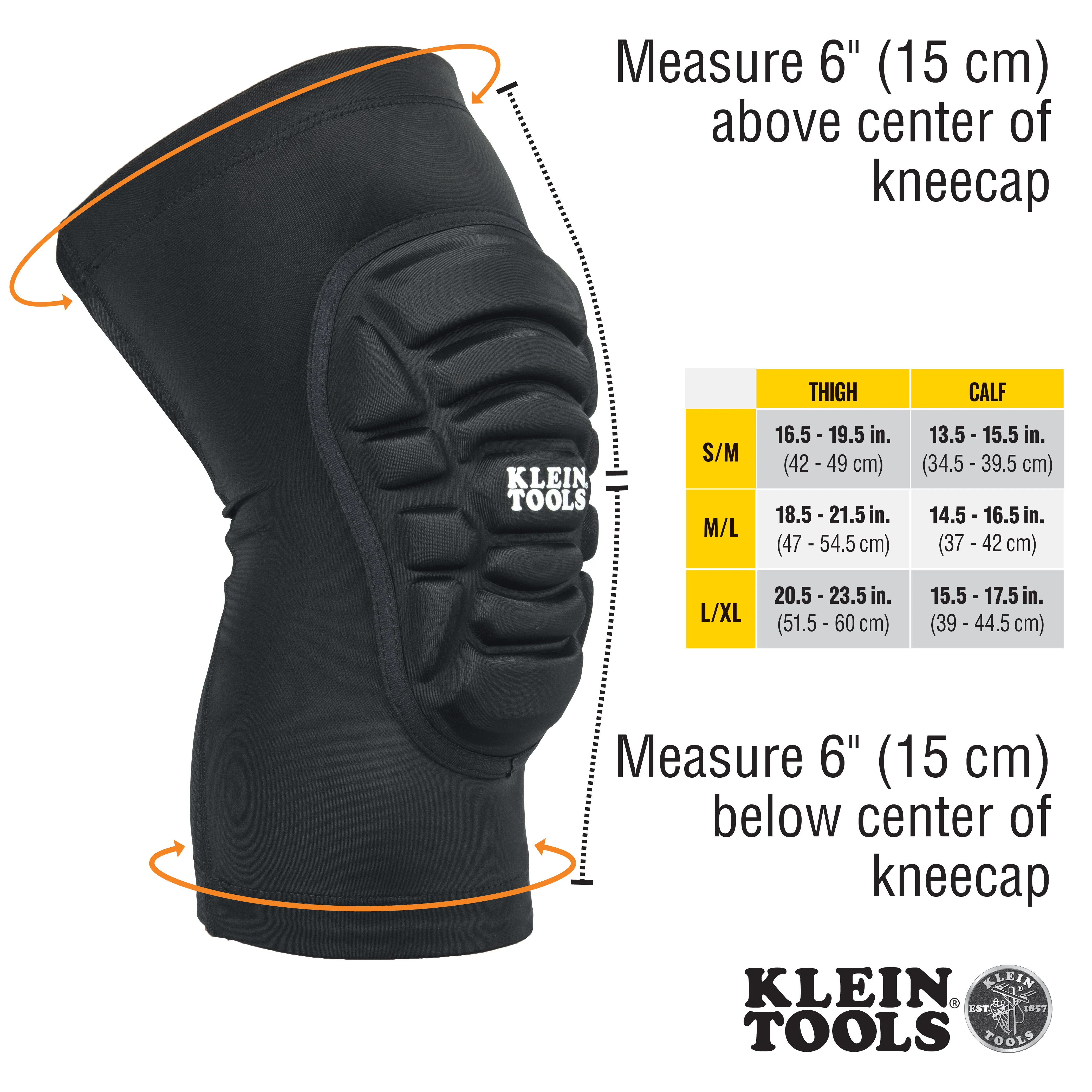 Klein Tools 60592, Lightweight Knee Pad Sleeves, L/XL - Image 3