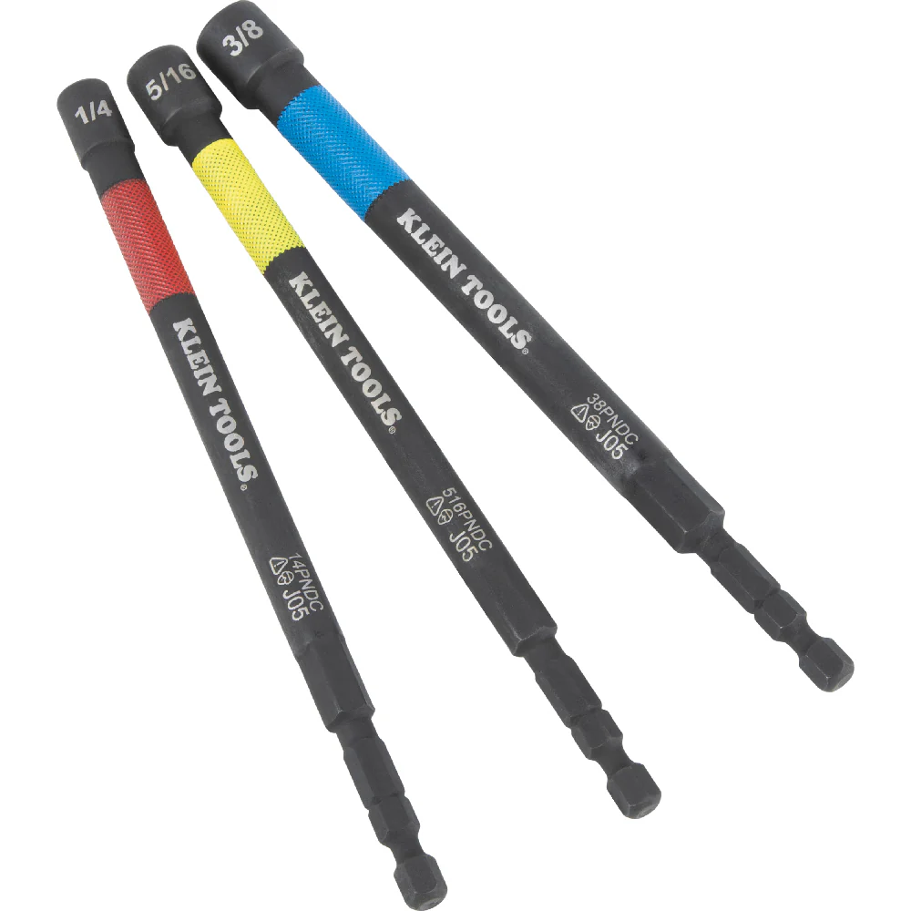 Klein Tools 65411PK3, Magnetic Power Nut Setter 3-Piece Set - Image 2