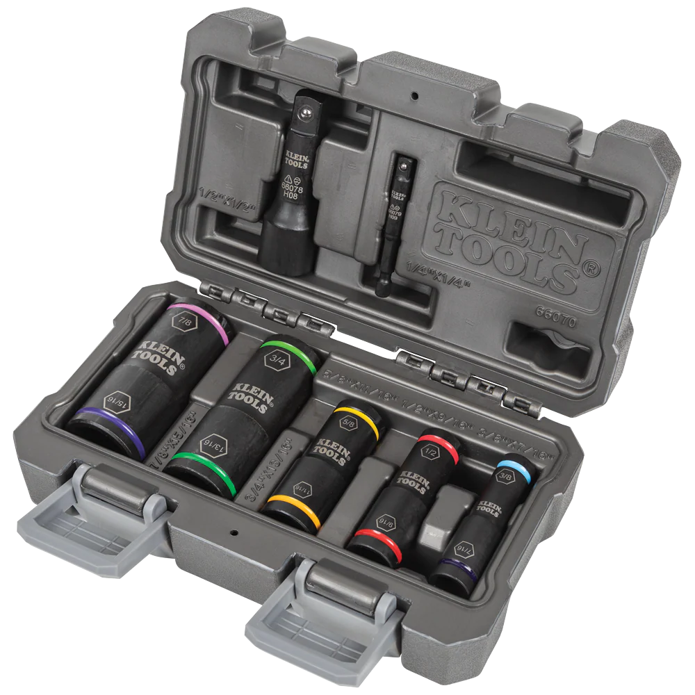 Klein Tools 66070, Flip Impact Socket Set, 7-Piece