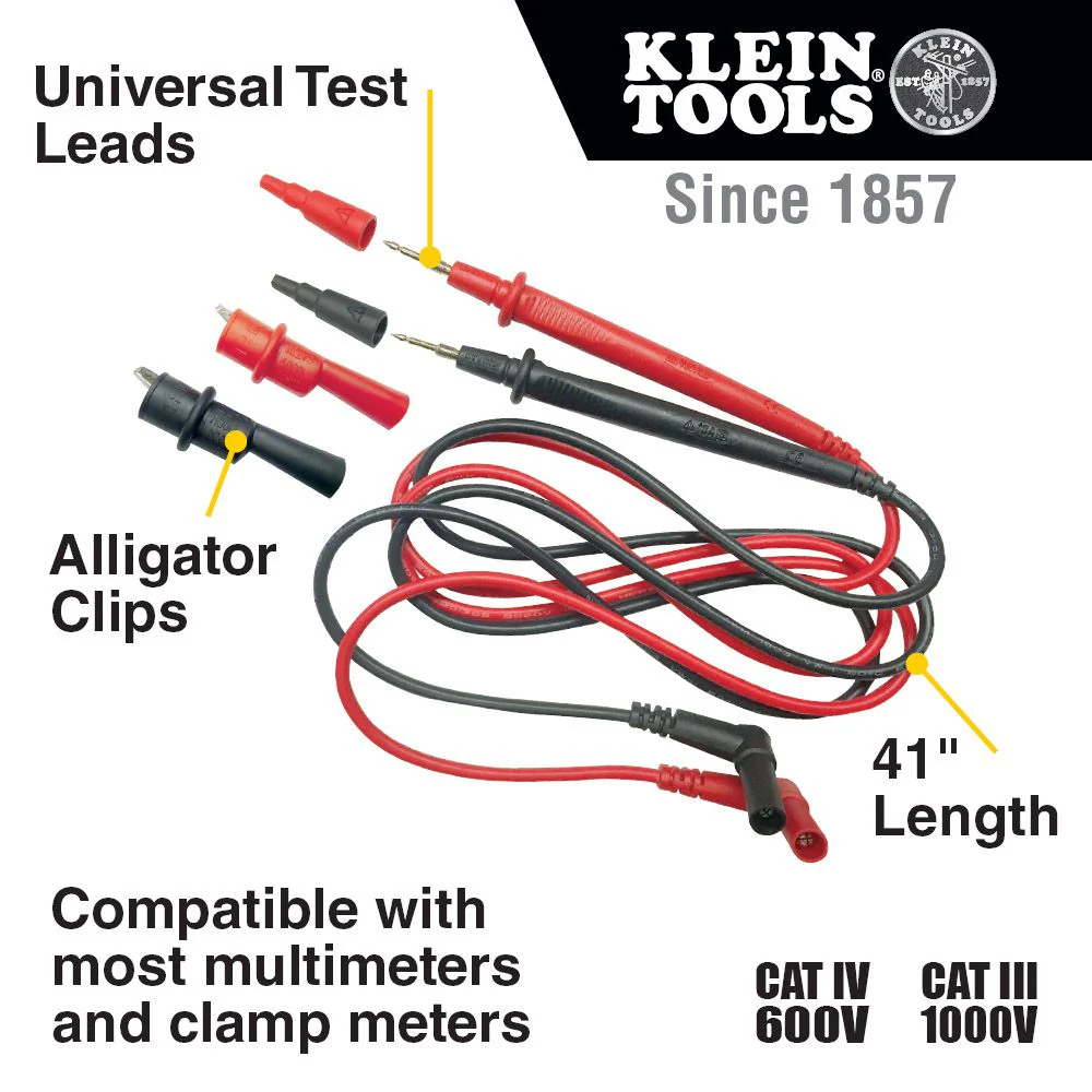 Klein Tools 69410, Replacement Test Lead Set, Right Angle - Image 2