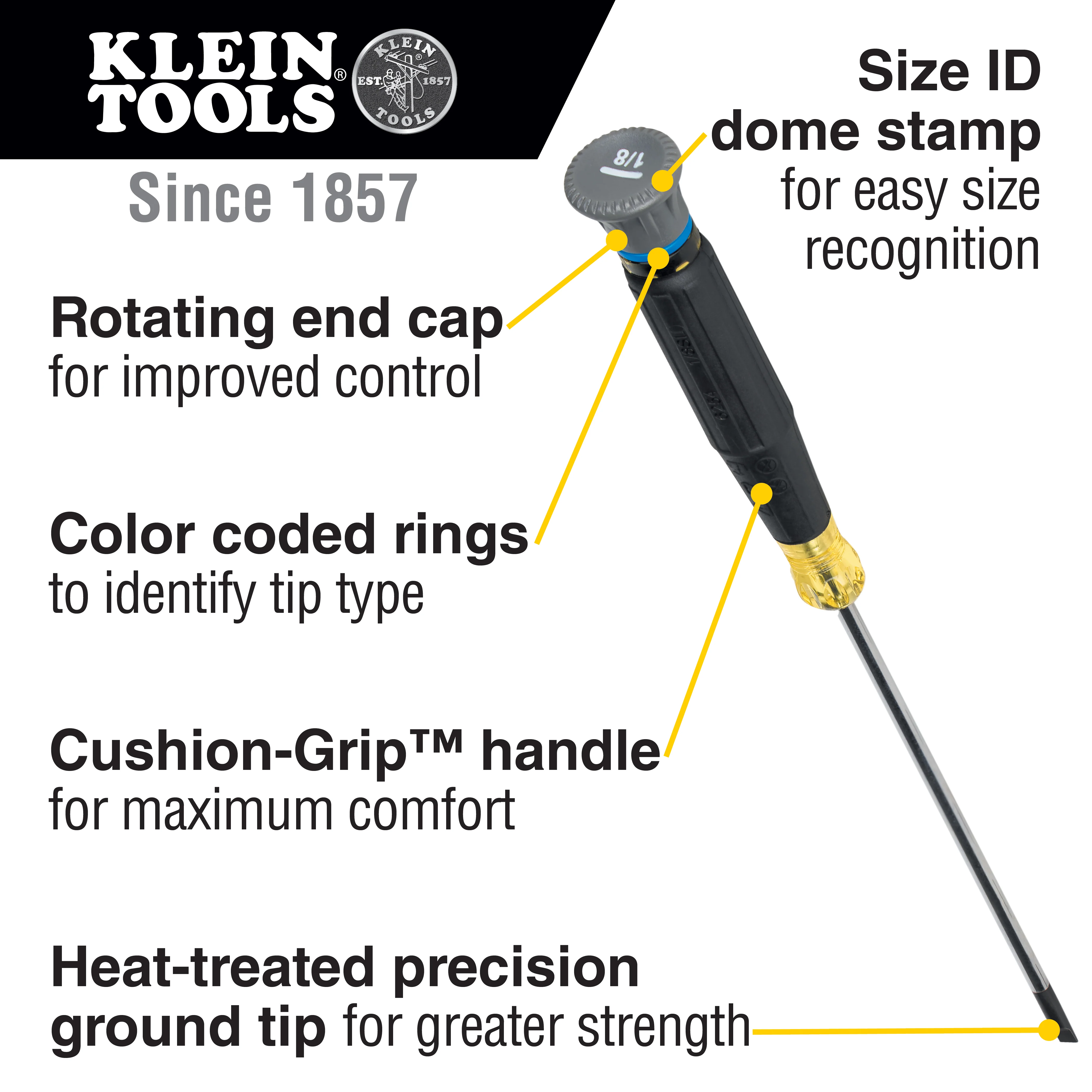 Klein Tools 85808, All-Purpose Screwdriver Set, 8-Piece - Image 3