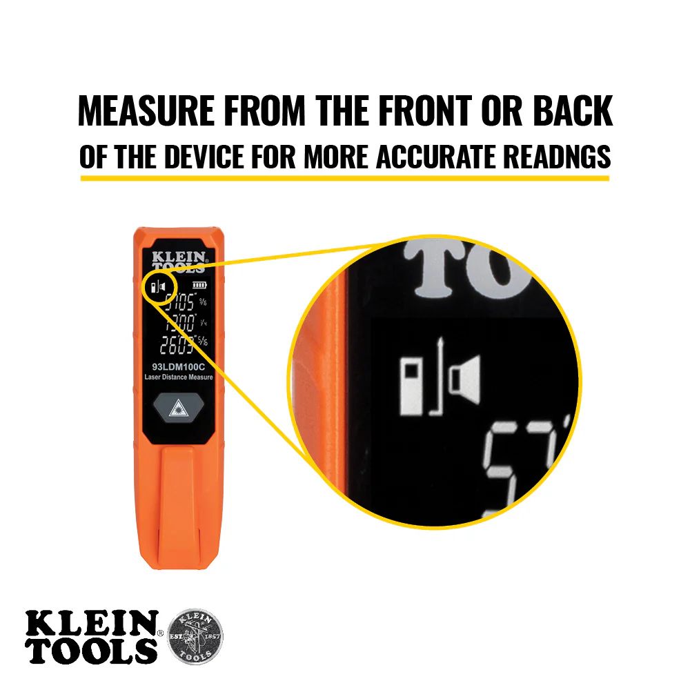 Klein Tools 93LDM100C, Compact Laser Distance Measure - Image 3