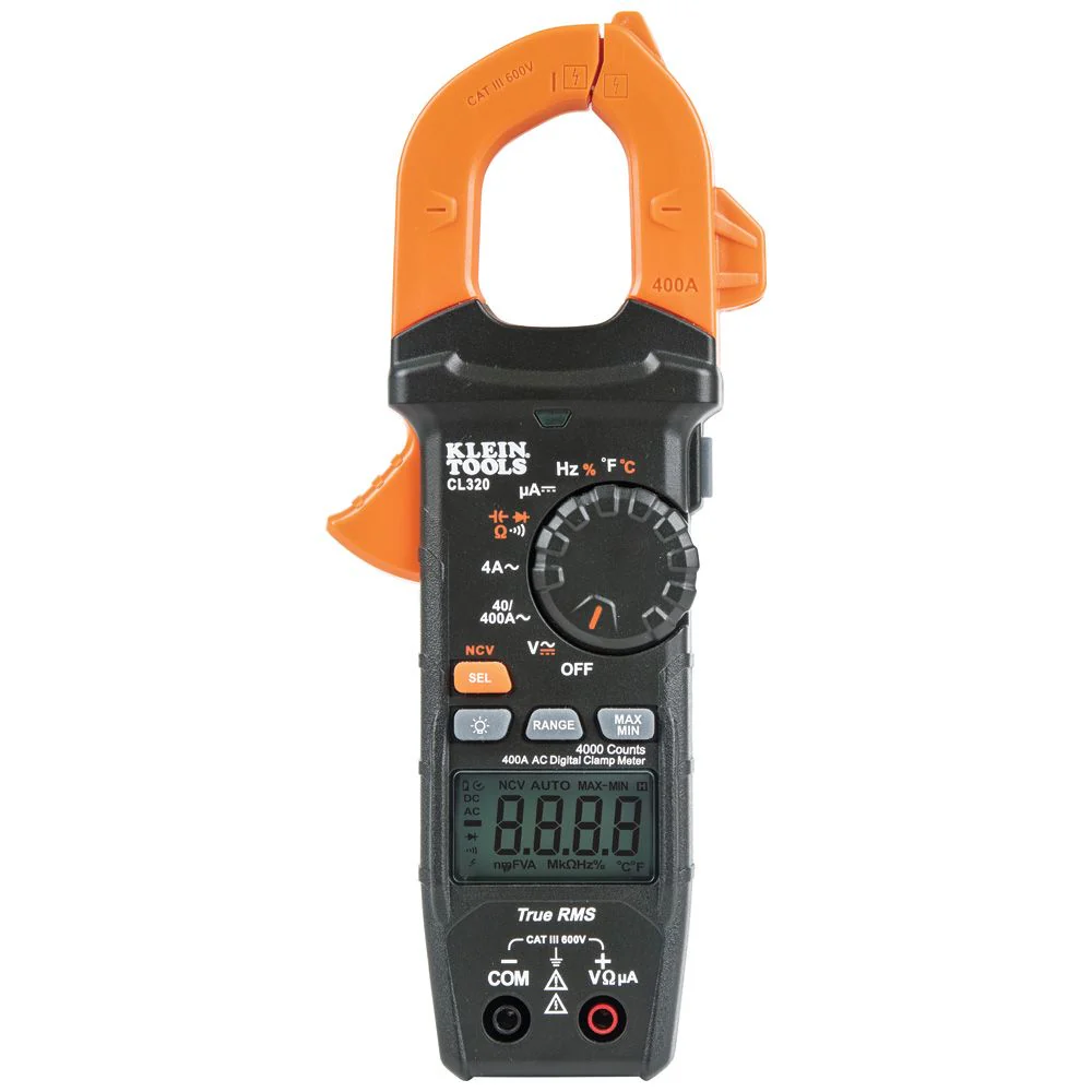 Klein Tools CL320, HVAC Digital Clamp Meter, AC Auto-Ranging 400 Amp - Image 2