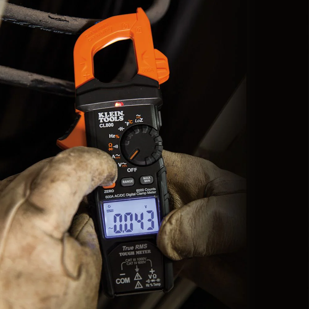 Klein Tools CL800, Digital Clamp Meter, AC Auto-Range TRMS, Low Impedance (LoZ), Auto Off - Image 3