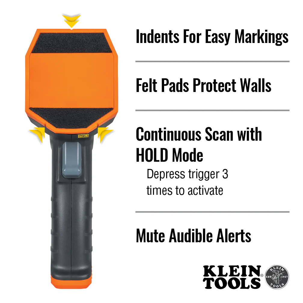 Klein Tools ESF150LL, Electronic Stud Finder with Cross-Line Lasers - Image 5