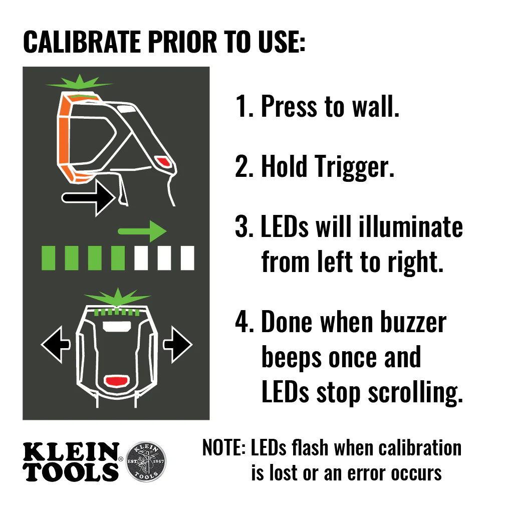 Klein Tools ESF150LL, Electronic Stud Finder with Cross-Line Lasers - Image 6