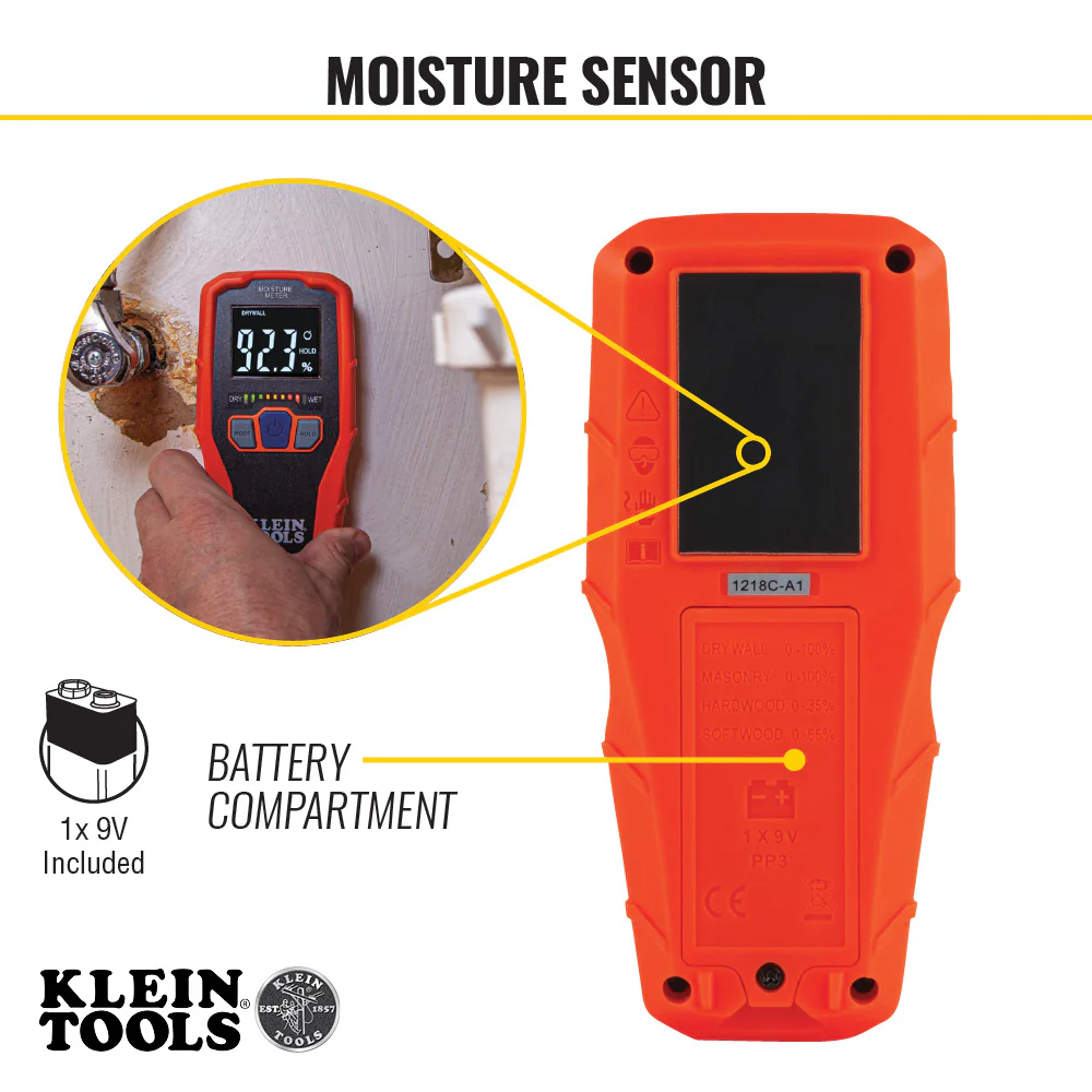 Klein Tools ET140, Pinless Moisture Meter - Image 4