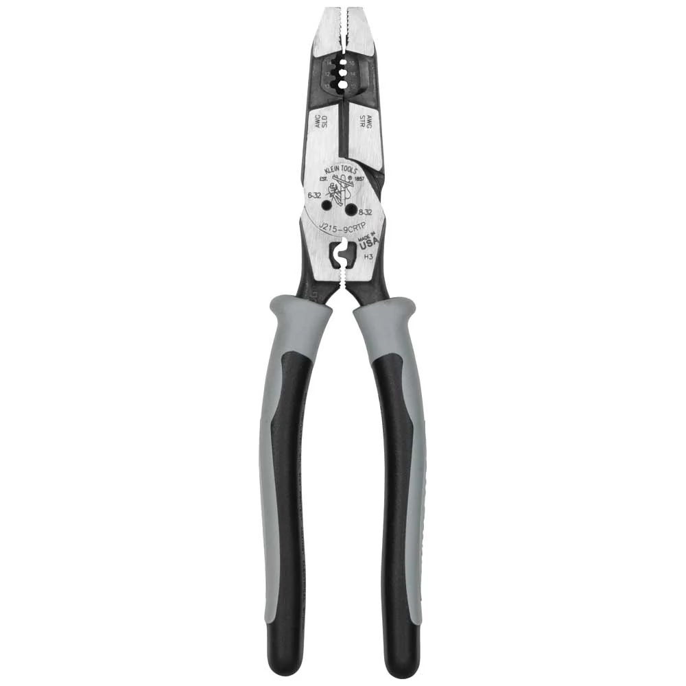 Klein Tools J2159CRTP, Hybrid Pliers with Crimper, Fish Tape Puller and Wire Stripper - Image 10