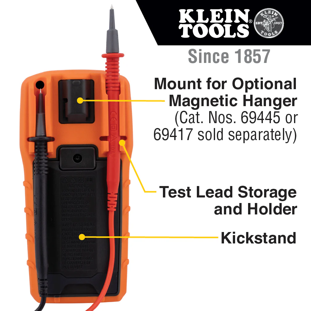 Klein Tools MM420, Digital Multimeter TRMS Auto-Ranging 600V Temp - Image 4