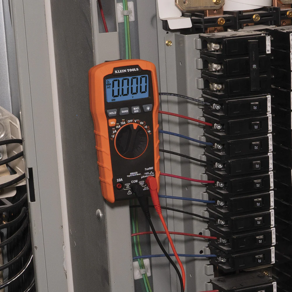 Klein Tools MM420, Digital Multimeter TRMS Auto-Ranging 600V Temp - Image 7