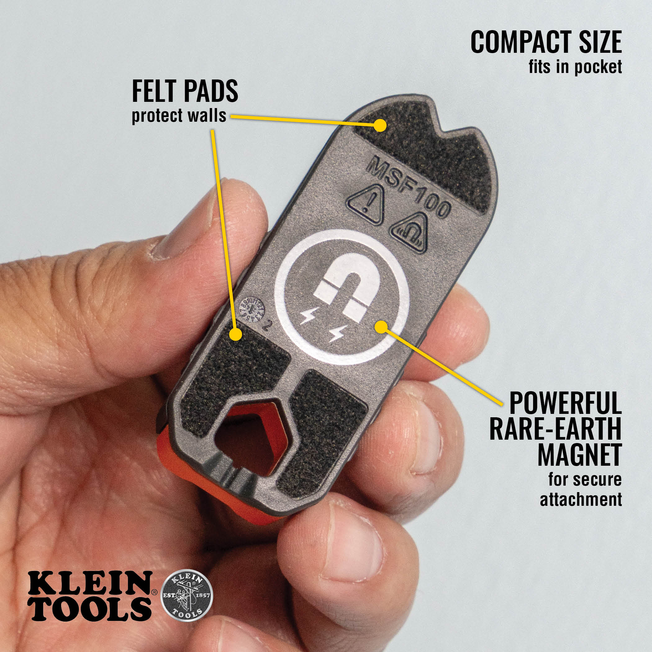 Klein Tools MSF1002, Magnetic Stud Finder, 2 Pack - Image 3