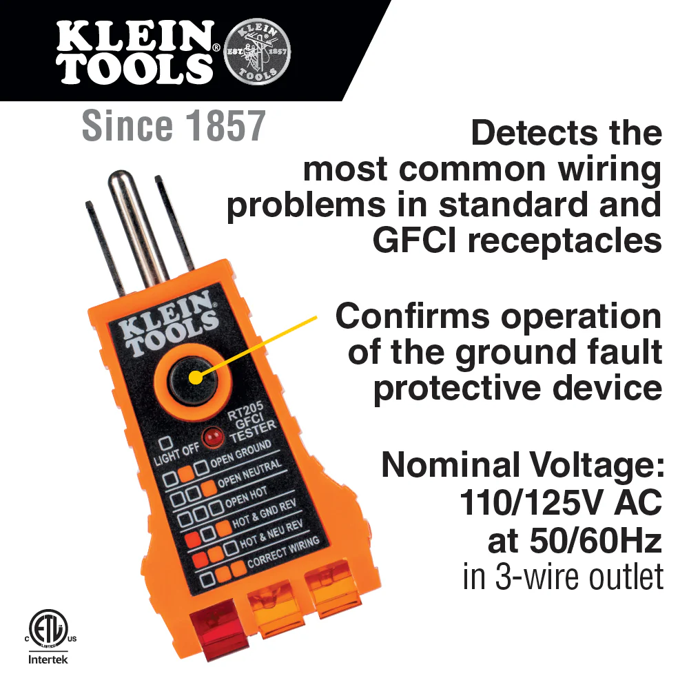 Klein Tools NCVT1PKIT, Non-Contact Voltage and GFCI Receptacle Test Kit - Image 3