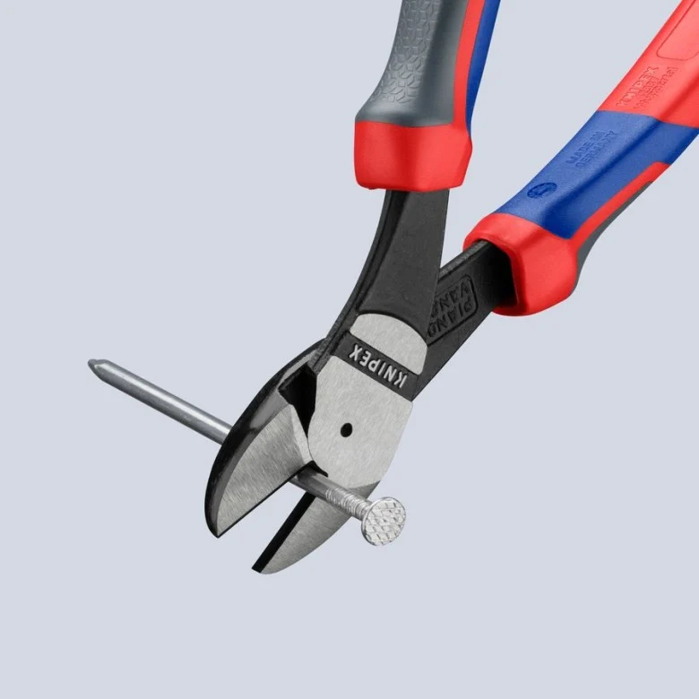 Knipex 74 22 200 SBA, 8 in. High-Leverage 12-Degree Angled Diagonal Side Cutting Pliers - Image 12