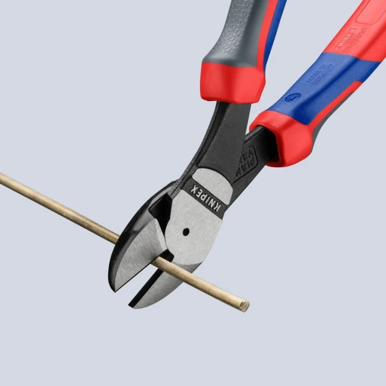 Knipex 74 22 200 SBA, 8 in. High-Leverage 12-Degree Angled Diagonal Side Cutting Pliers - Image 13
