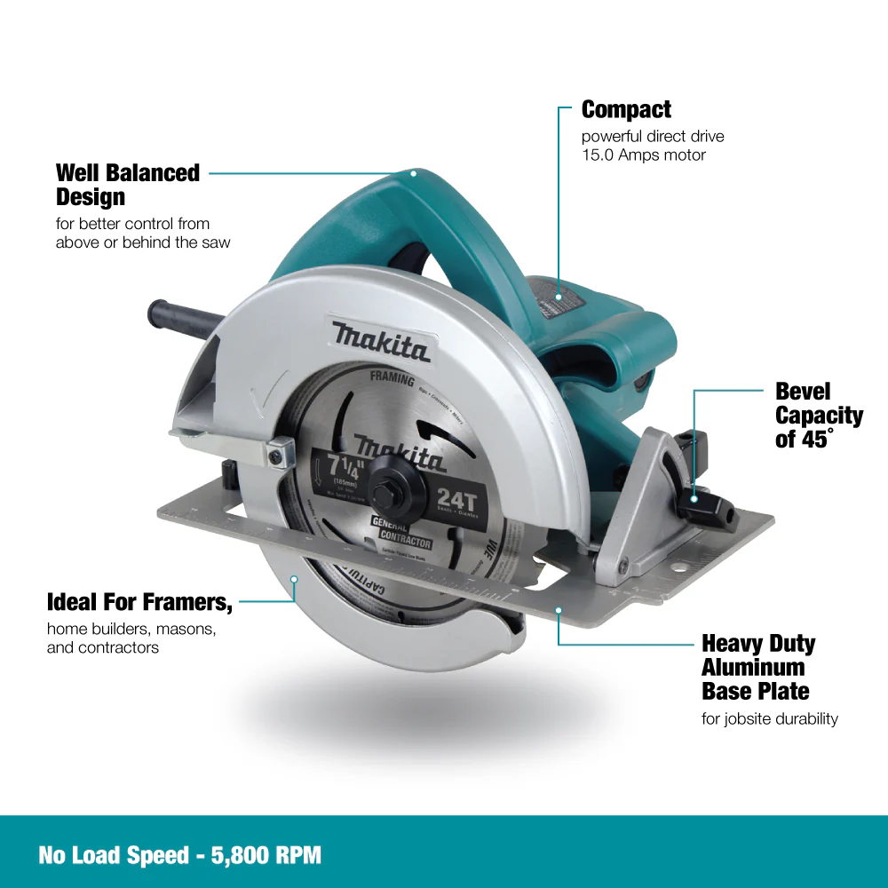 Makita 5007NB, 7 1/4" Circular Saw - Image 3