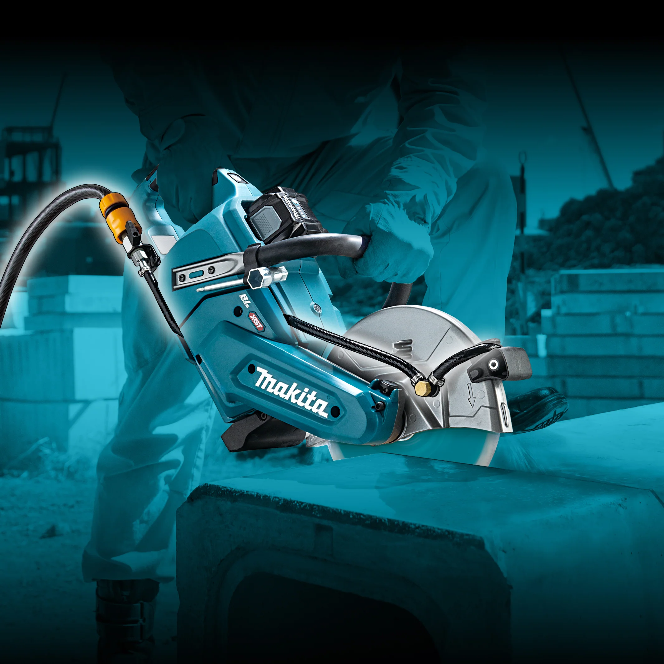 Makita CE003GL201, 40Vmax XGT Brushless 9" Power Cutter, 8.0Ah x2Kit - Image 4
