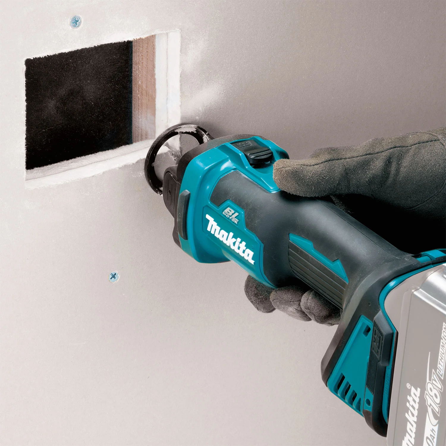 Makita DCO181Z, Drywall Cut-Out Tool Brushless Motor AWS - Image 2