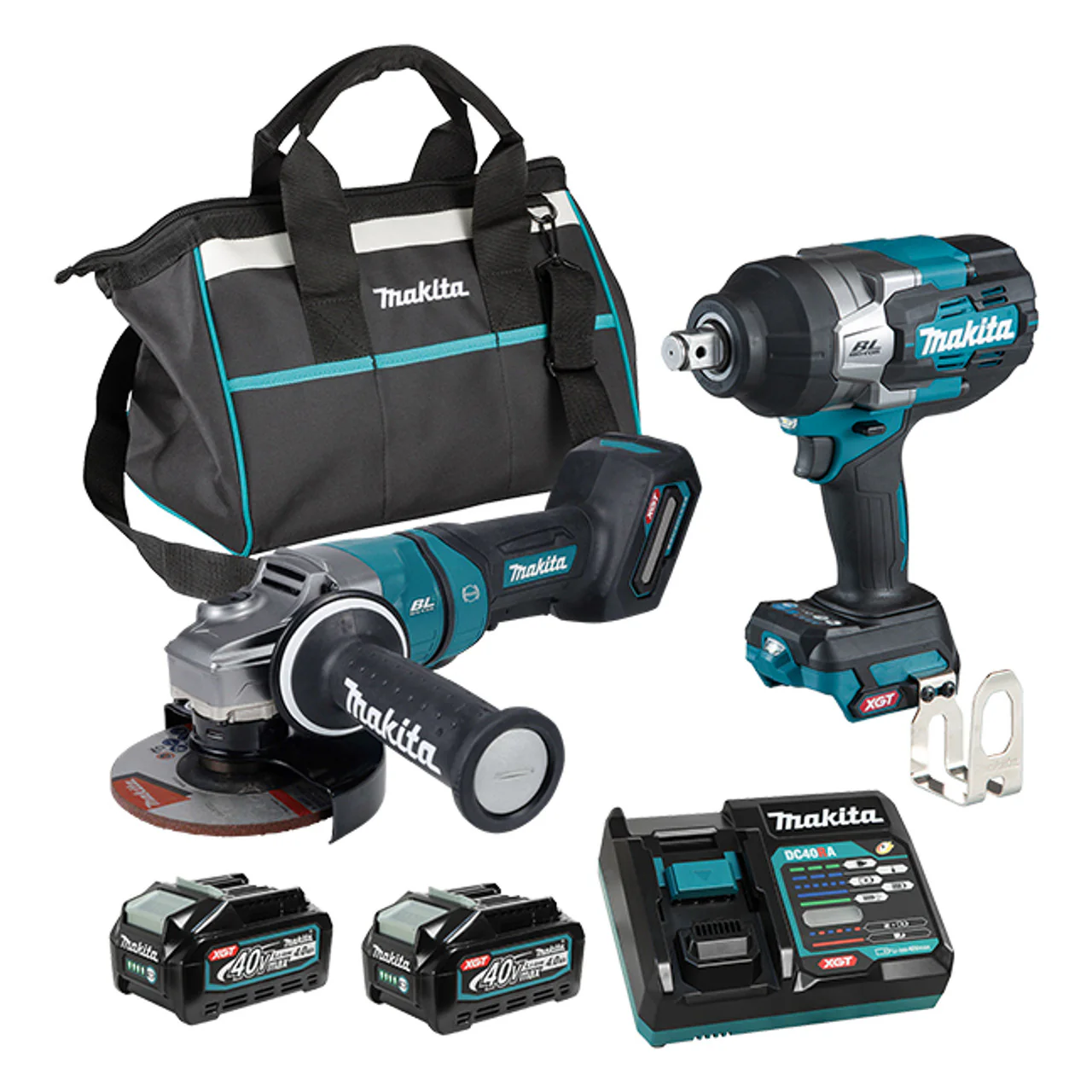 Makita DK0192G202, 40V Max XGT Brushless 2 Tool Combo Kit, 4.0Ah X2