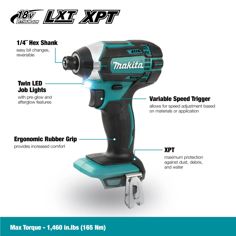 Makita DTD152Z, 18V LXT Cordless Impact Driver, Tool Only - Image 2