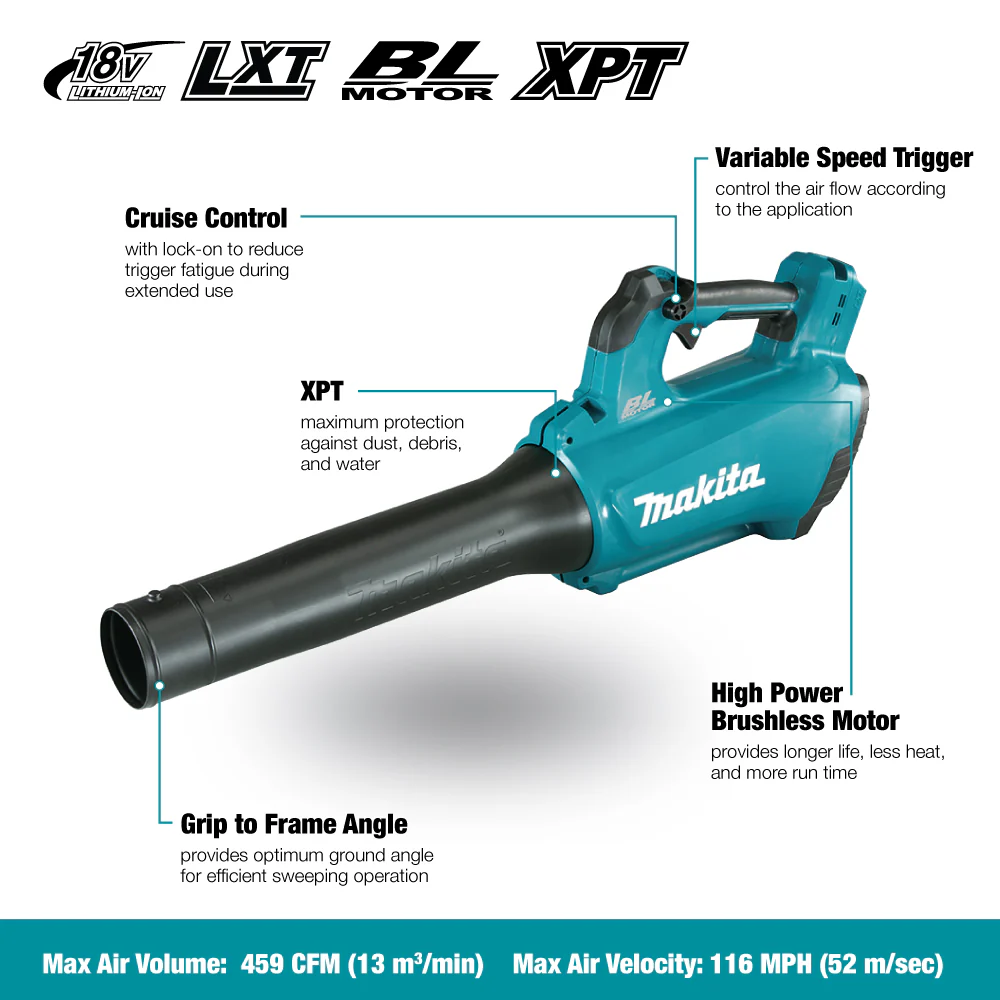 Makita DUB184Z, 18V LXT Brushless Blower (Tool Only) - Image 3