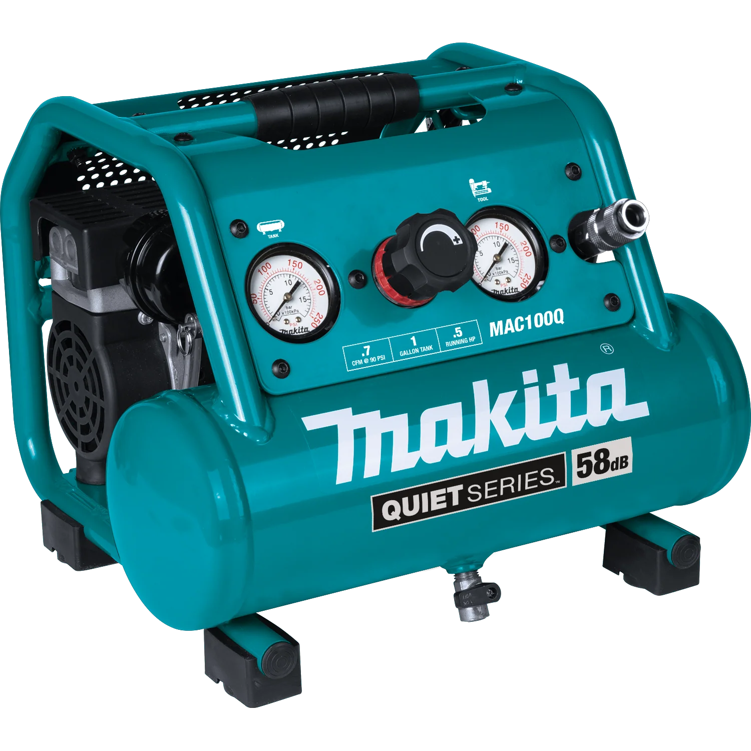 Makita MAC100Q, 0.5HP 1 Gallon Quiet Compressor