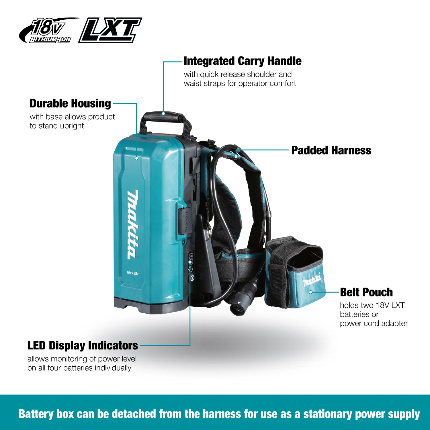 Makita PDC01, 18V LXT Battery Portable Power Pack (Tool Only) - Image 3