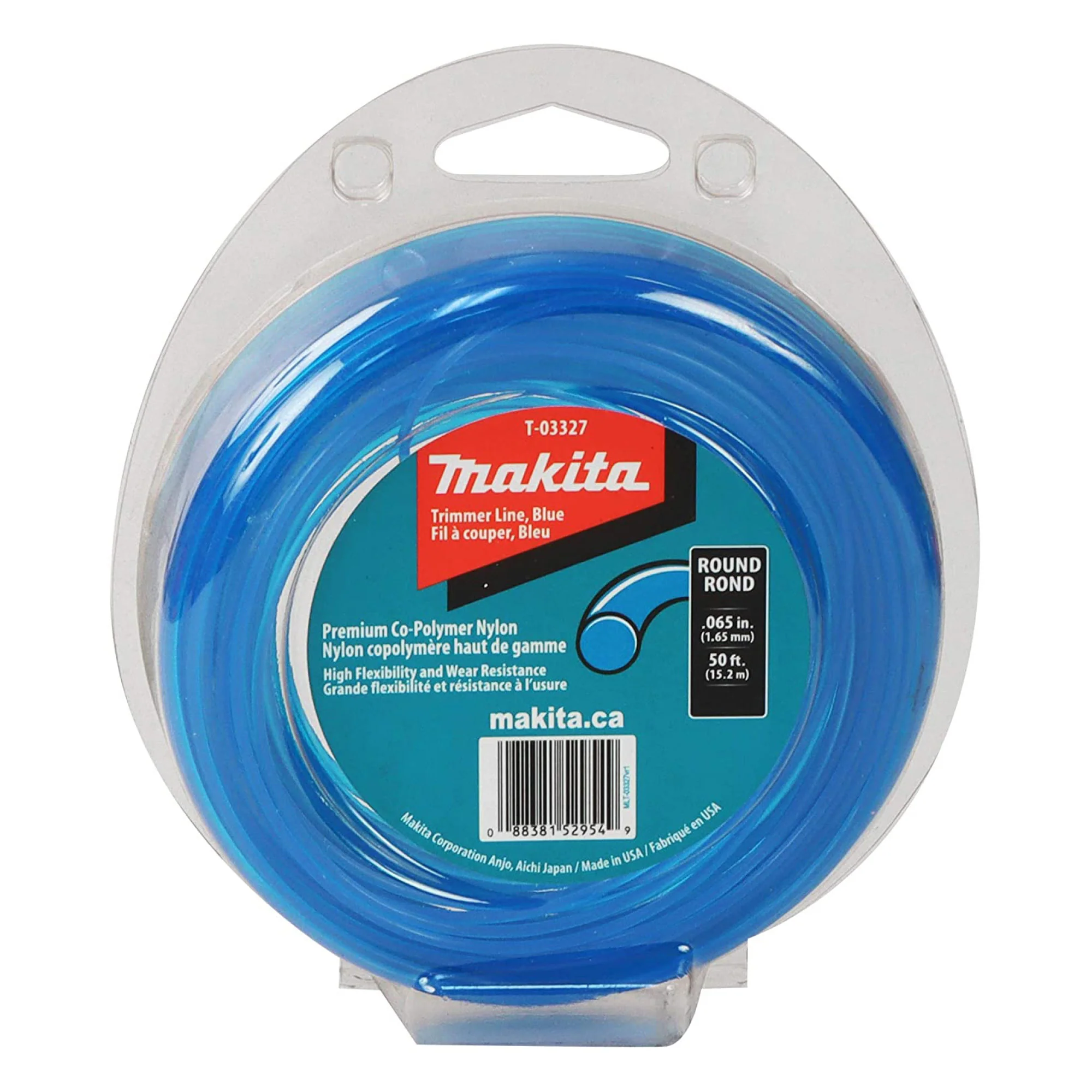 Makita T-03327, .065" Round Trimmer Line Blue 50' Pkg