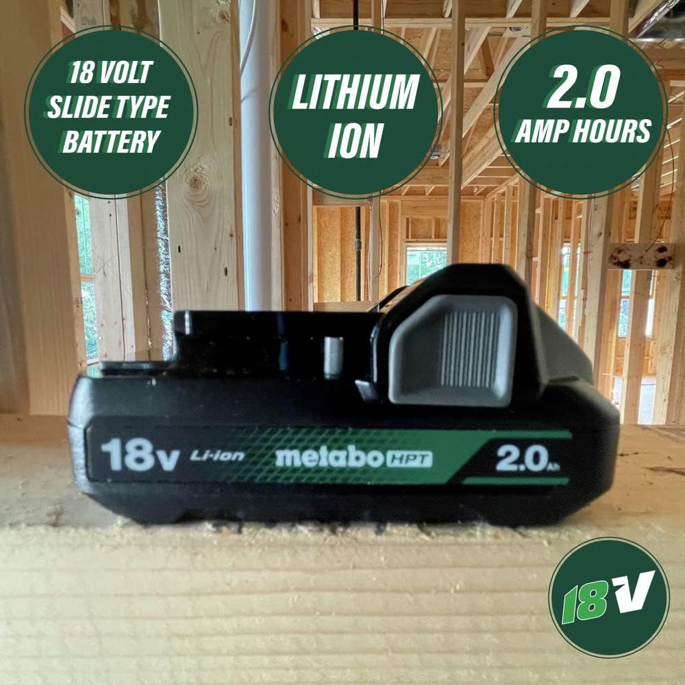 Metabo HPT 377797M, 18 Volt 2.0Ah Lithium Ion Battery with Fuel Gauge - Image 5
