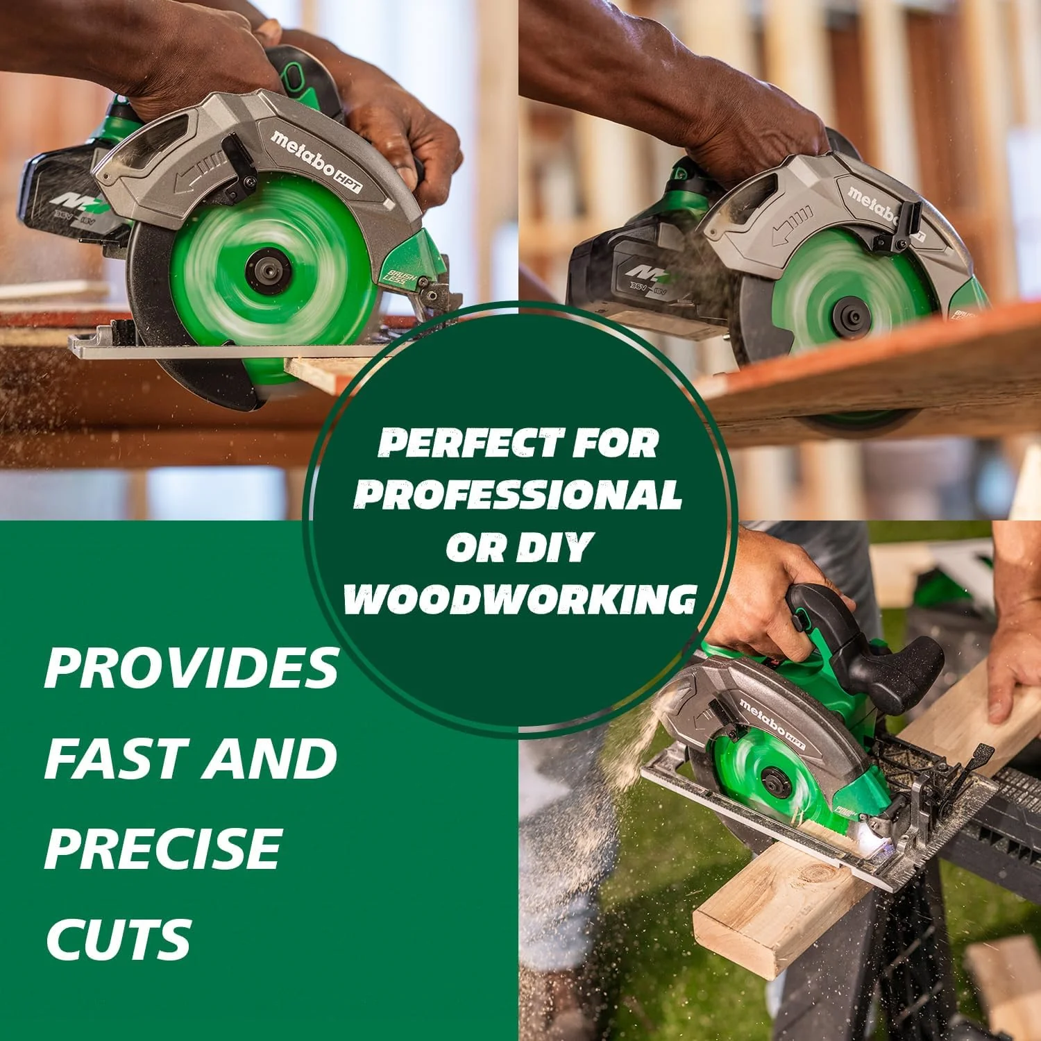 Metabo HPT C1807DAQ4M, 18V MultiVolt 7-1/4 Inch Cordless Circular Saw (Tool Only) - Image 3