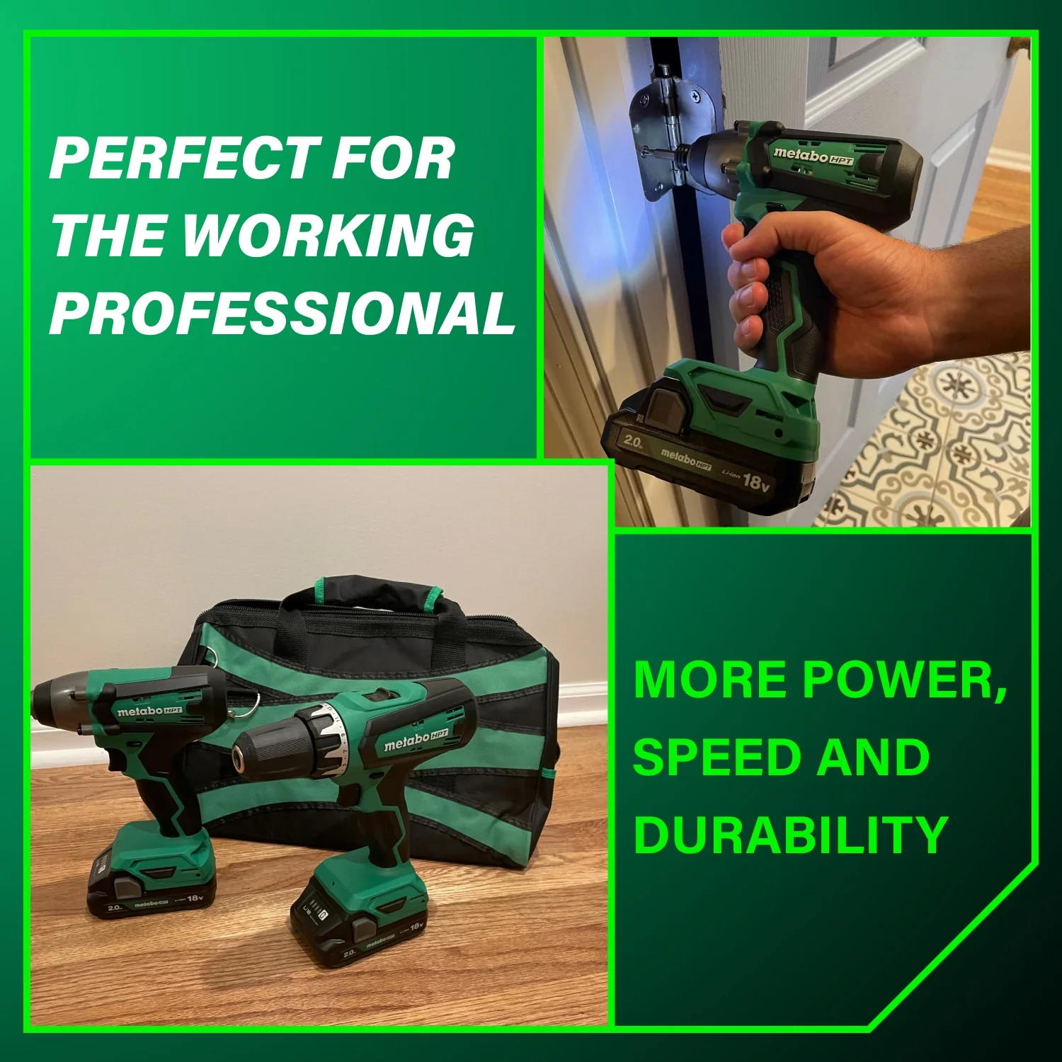 Metabo HPT KC18DFXM, 18V Hammer Drill and Impact Driver Combo Kit - Image 4