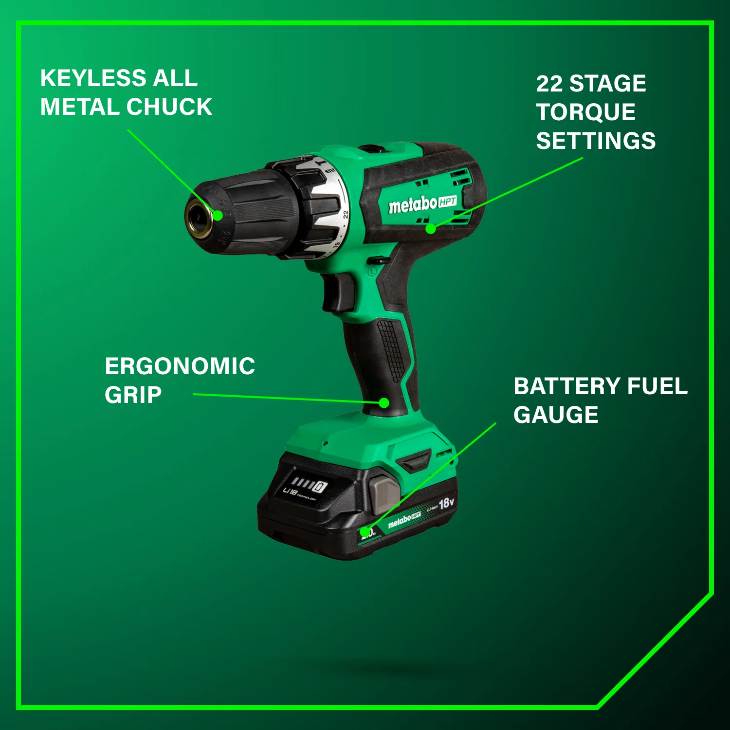 Metabo HPT KC18DFXM, 18V Hammer Drill and Impact Driver Combo Kit - Image 6