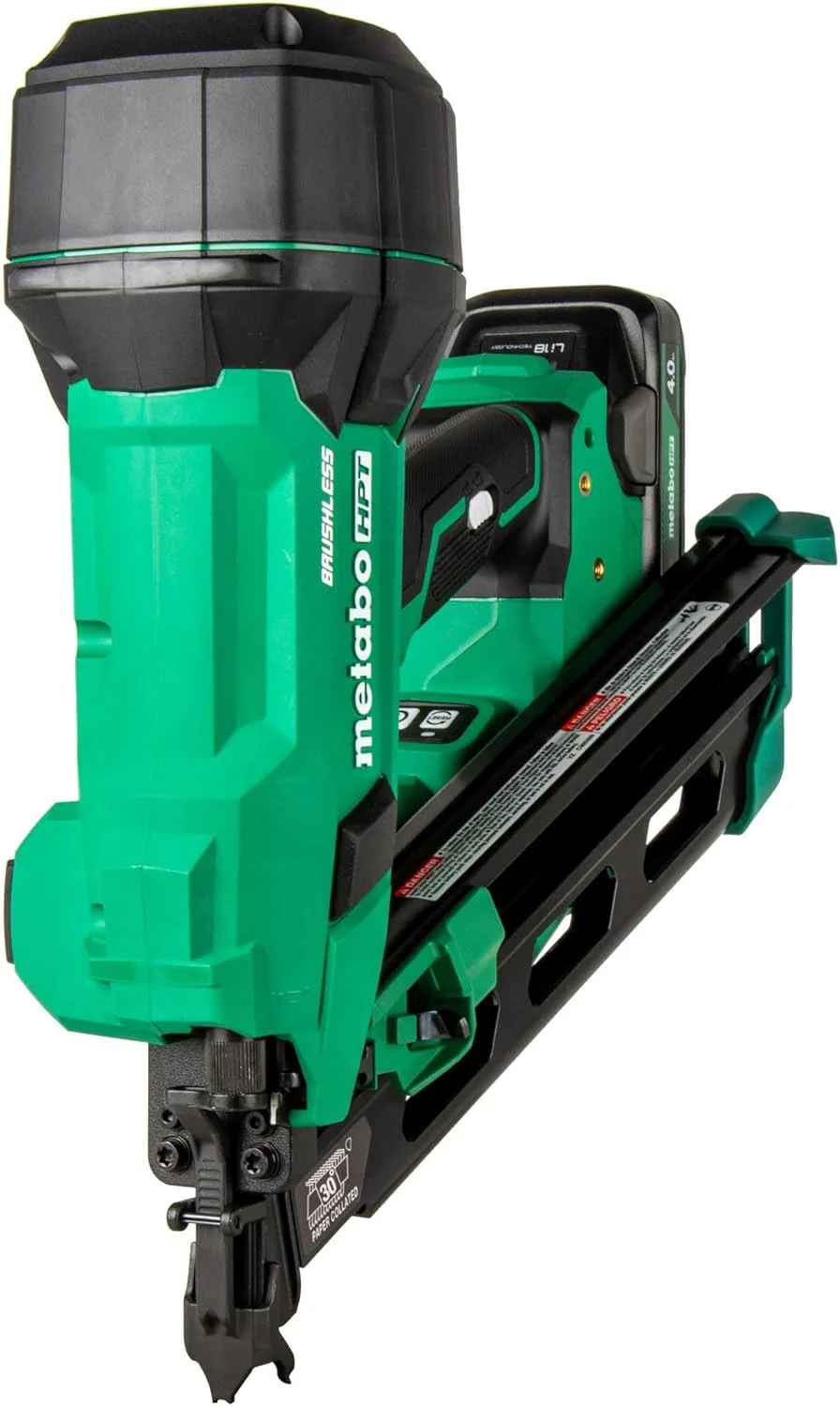 Metabo HPT NR1890DCAM, 18V MultiVolt Cordless Gen2 30Deg 3-1/2in Paper Tape Framing Nailer 4.0Ah Kit - Image 5