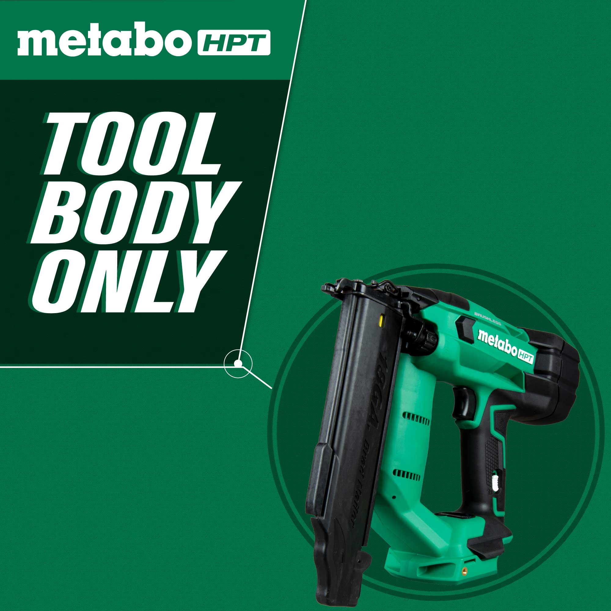 Metabo HPT NT1850DFQ4, 2'' 18V Brushless Li-Ion 18 Ga Brad Nailer (Tool Only) - Image 2