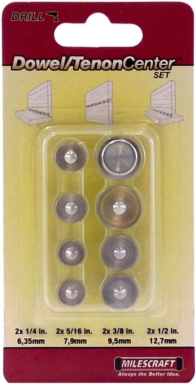 Milescraft 5343, 8 pc. Dowel/Tenon Center Set (1/4", 5/16", 3/8", 1/2") - Image 2