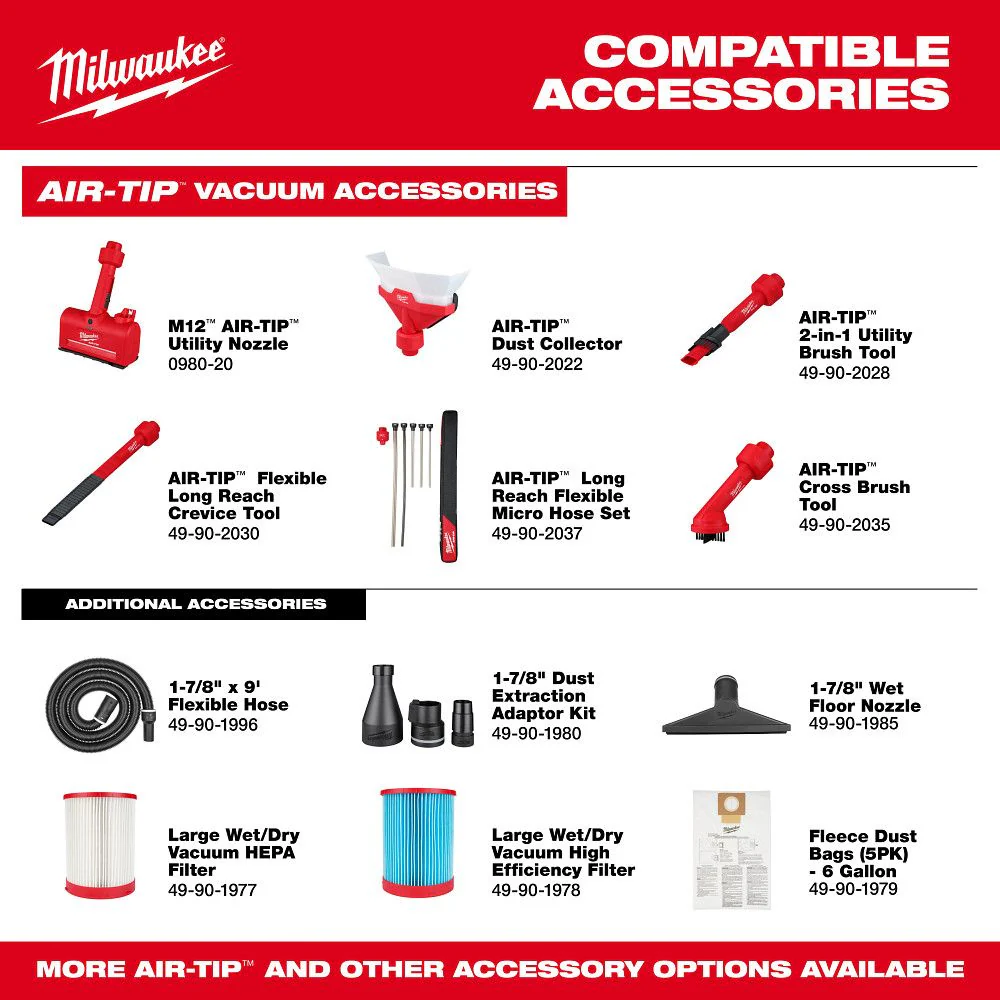 Milwaukee 0914-20, M18 FUEL™ NEXUS™ 6 Gallon Wet/Dry Vacuum w/ PACKOUT™ Compatibility & VACLINK™ - Image 12