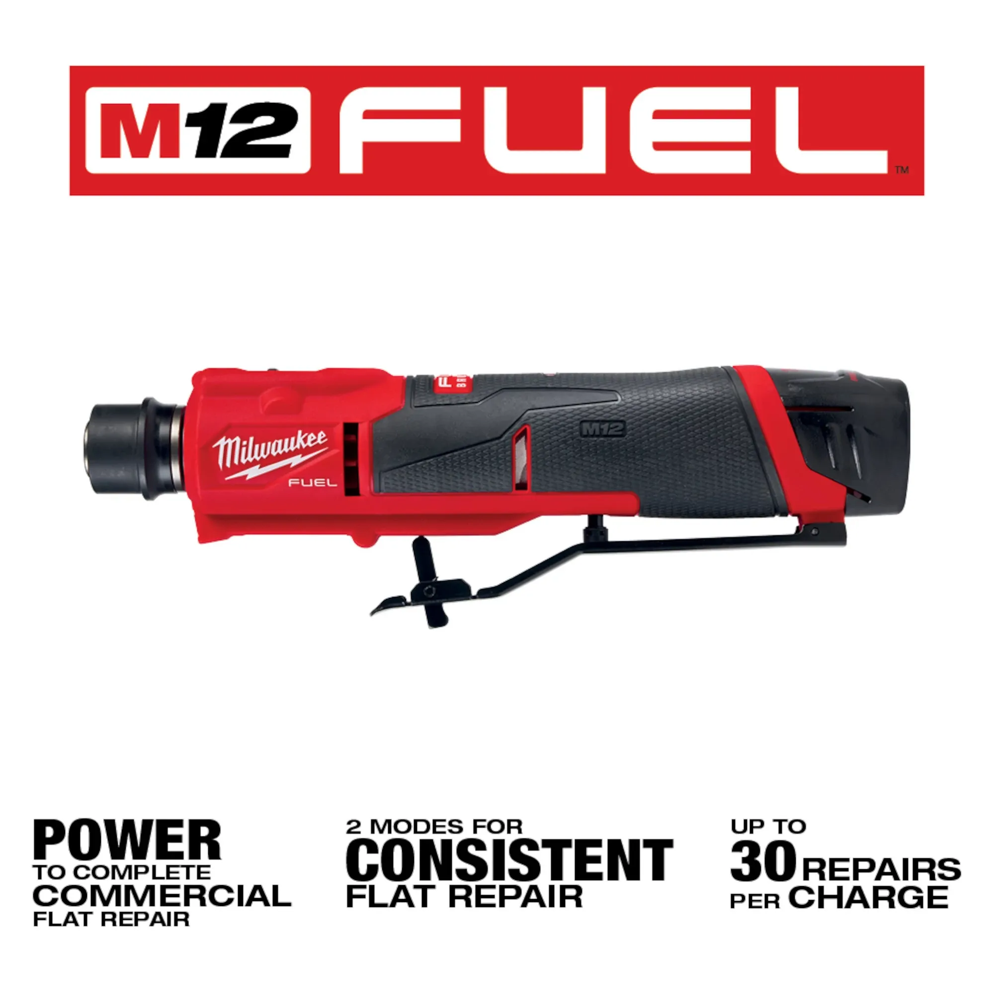 Milwaukee 2409-20, M12 FUEL Brushless Low Speed Tire Buffer (Tool Only) - Image 3