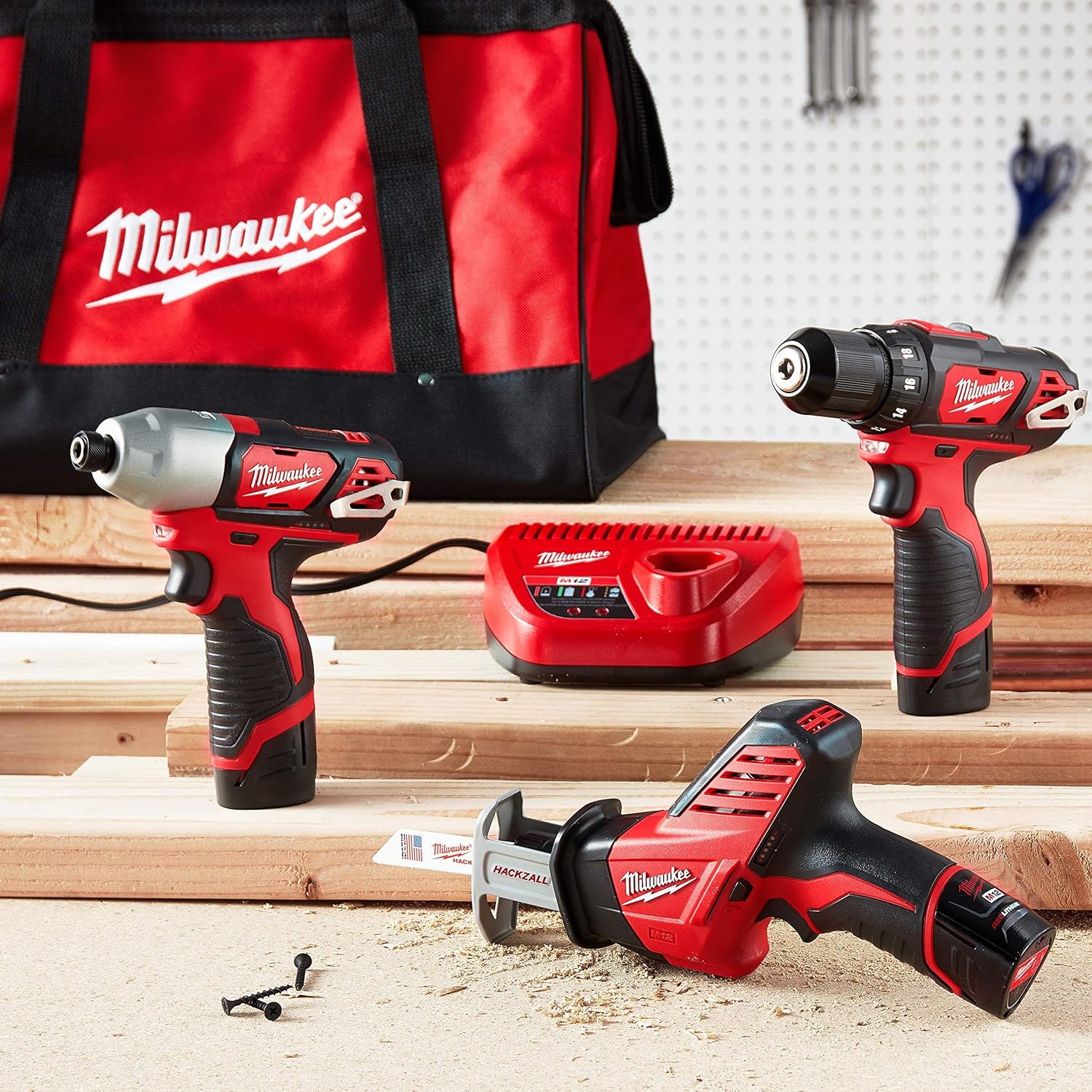 Milwaukee 2498-23, M12 3-Tool Combo Kit (Drill, Impact, HACKZALL) - Image 5