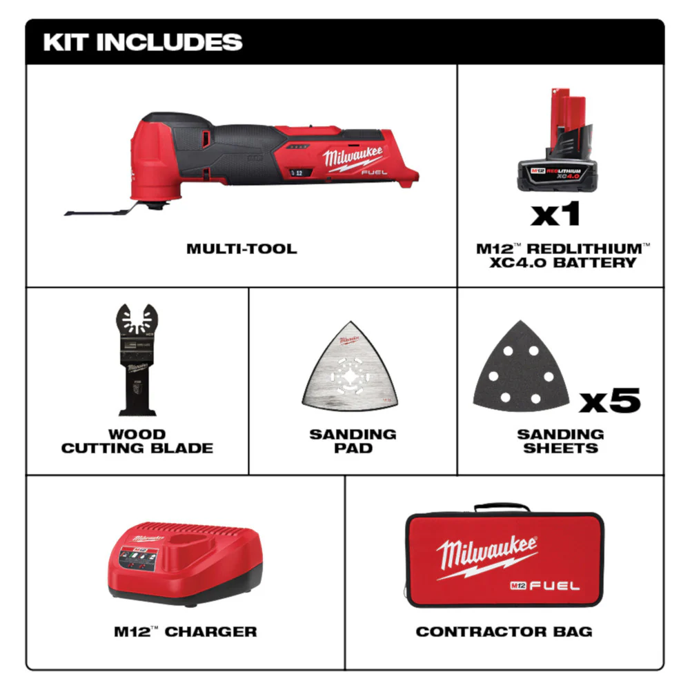 Milwaukee 2526-21XC, M12 FUEL Oscillating Multi-Tool Kit - Image 7