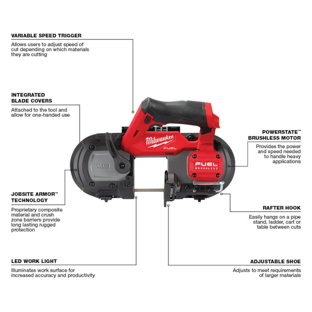 Milwaukee 2529-20, M12 FUEL Compact Band Saw (Tool Only) - Image 7