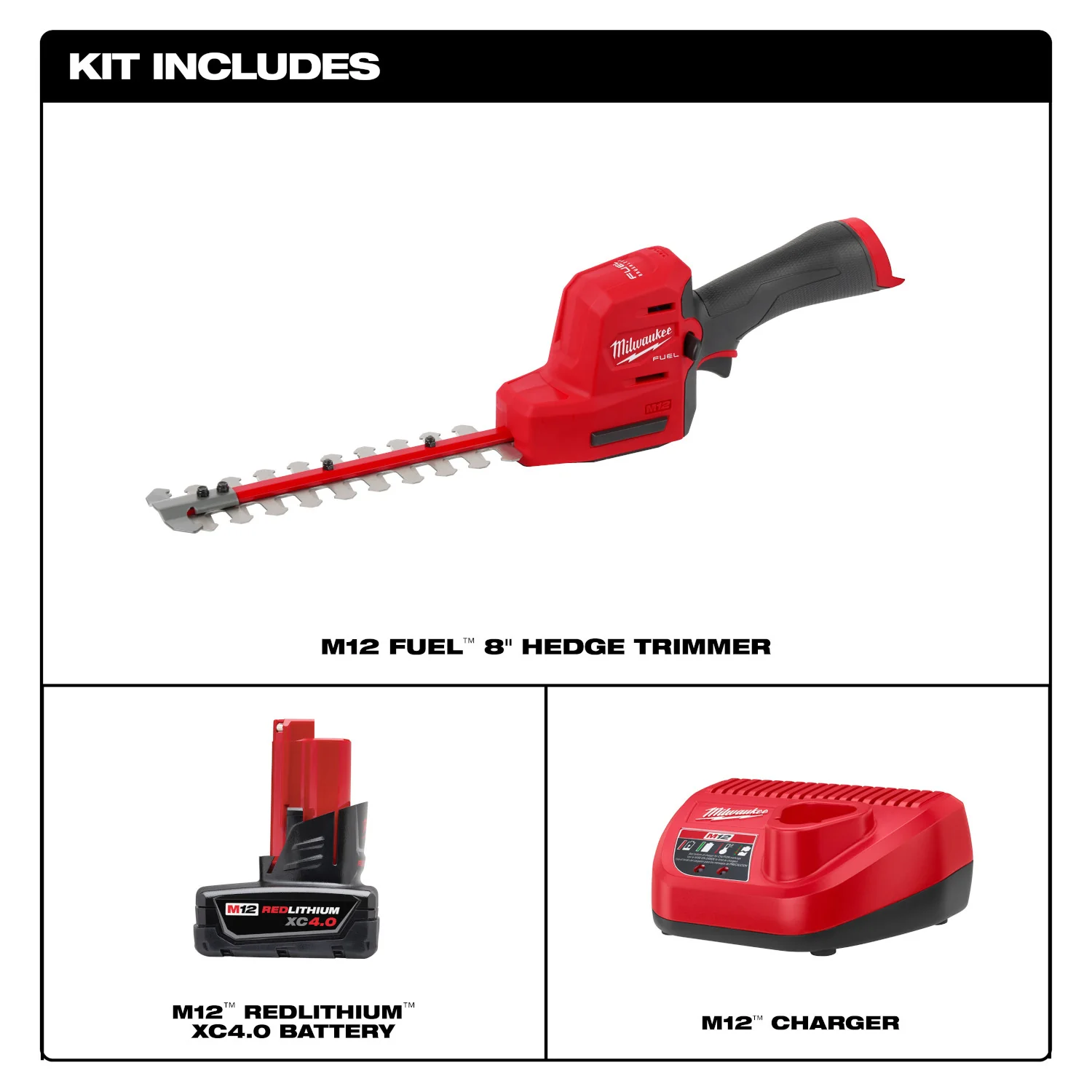 Milwaukee 2533-21, M12 FUEL 8" Hedge Trimmer Kit - Image 4