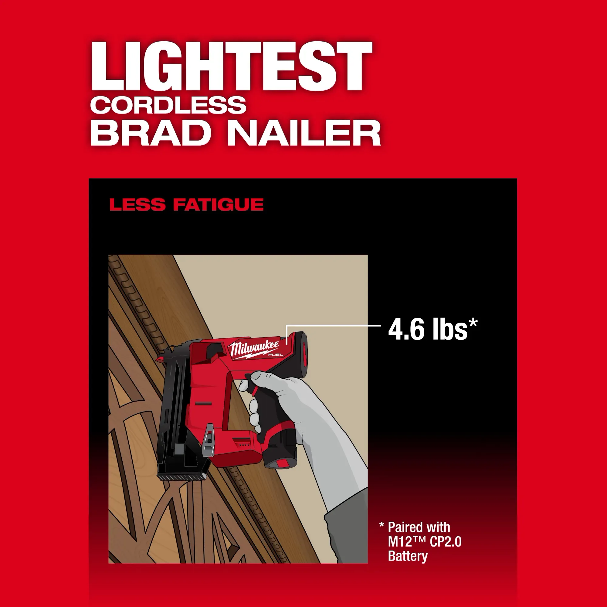 Milwaukee 2541-20, M12 FUEL™ 18 Gauge Compact Brad Nailer - Image 7