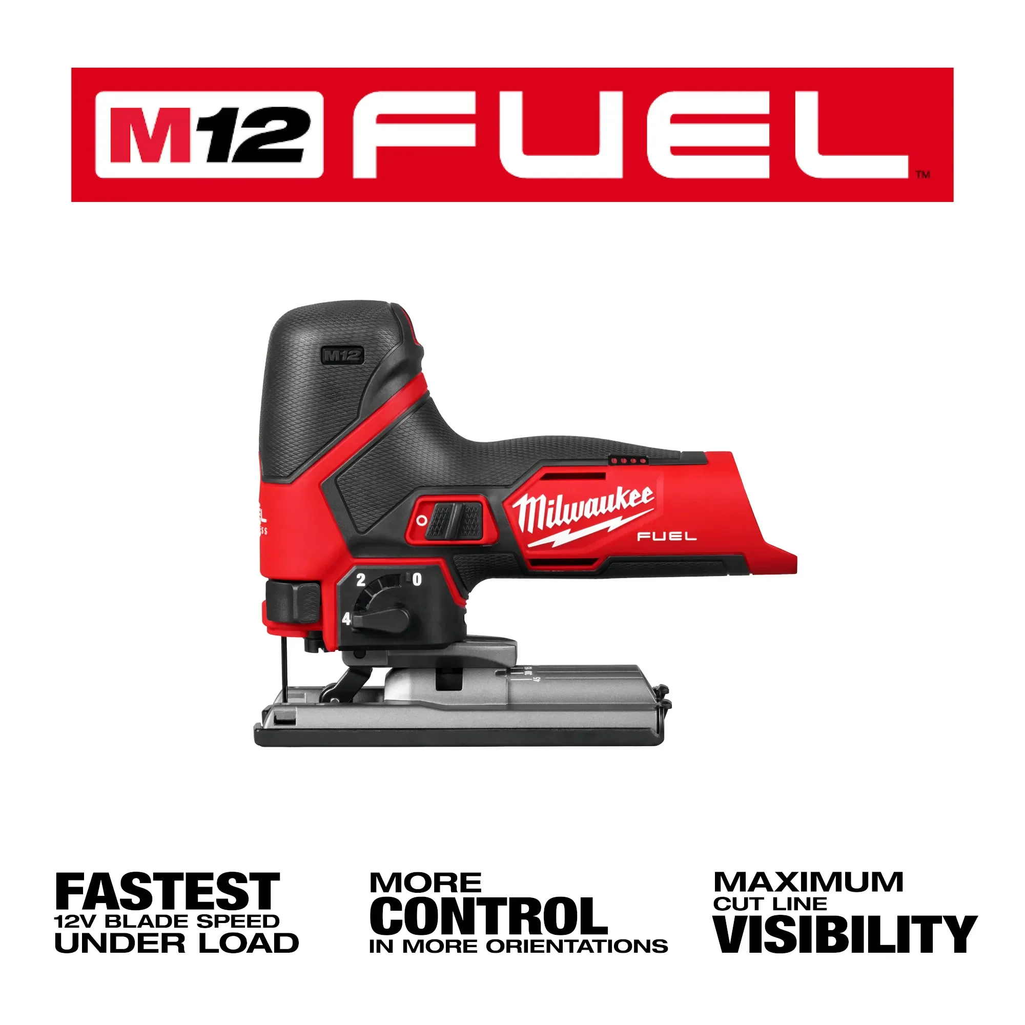 Milwaukee 2545-20, M12 Fuel Barrel Grip Jigsaw - Image 3
