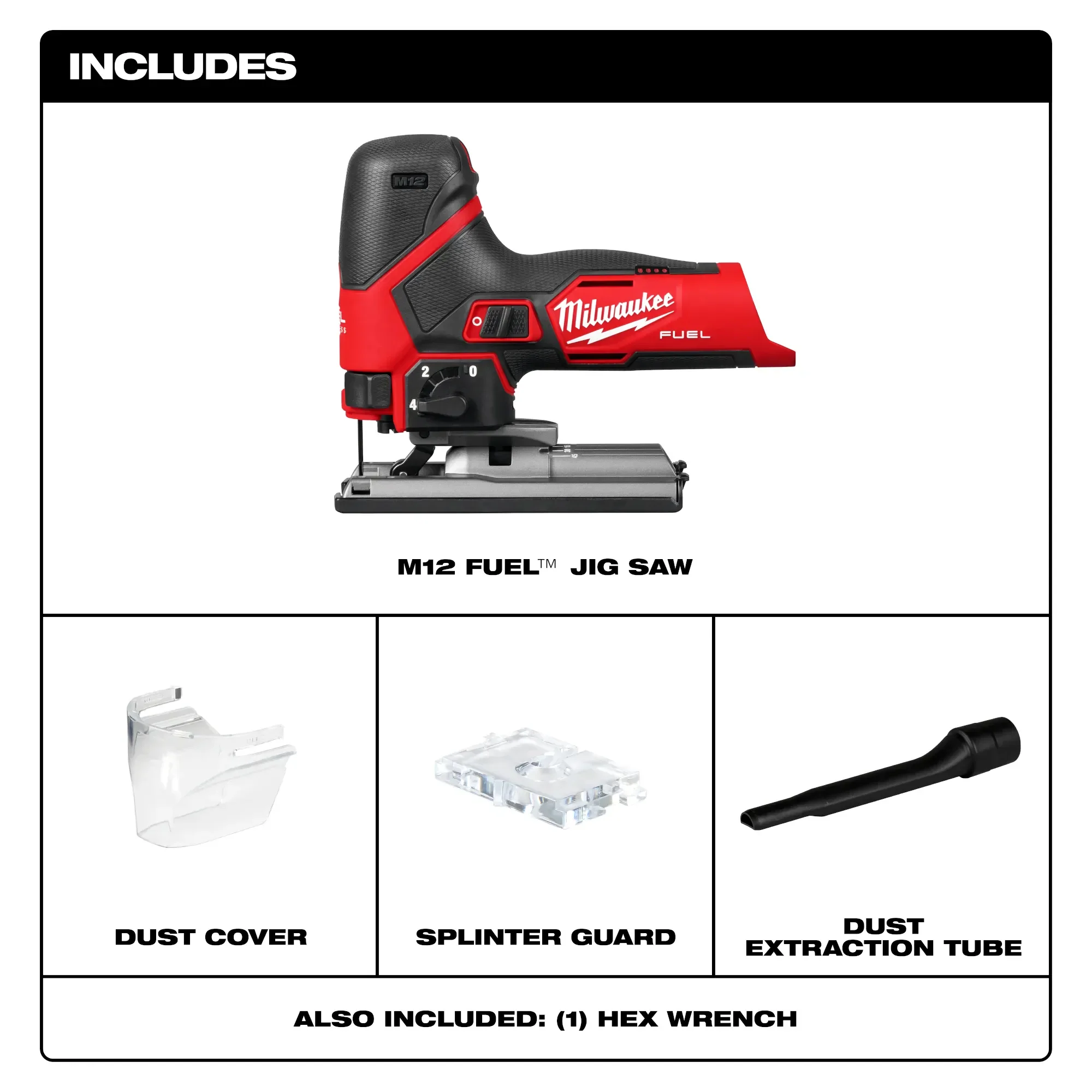 Milwaukee 2545-20, M12 Fuel Barrel Grip Jigsaw - Image 4