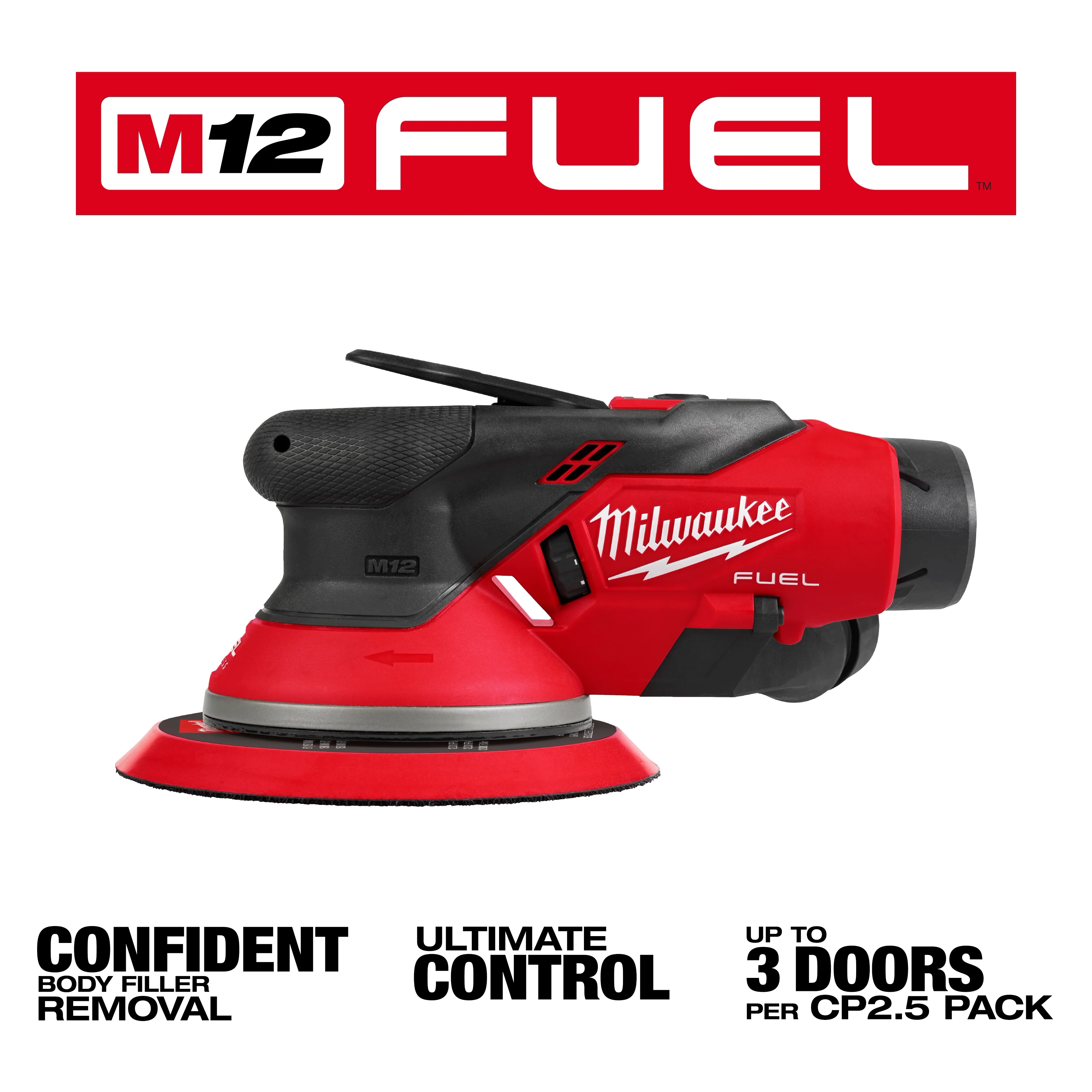 Milwaukee 2585-22CX, M12 FUEL™ 6" Random Orbital Sander Kit (3/16") - Image 3