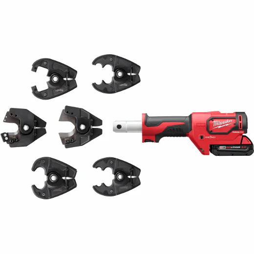 Milwaukee 2678-22O, M18 FORCE LOGIC 6T Utility Crimper Kit with D3 Grooves and Fixed O Die - Image 6