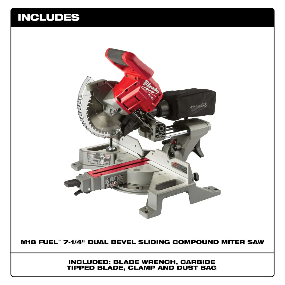Milwaukee 2733-20, M18 FUEL 7-1/4" Dual Bevel Sliding Compound Miter Saw (Tool Only) - Image 6