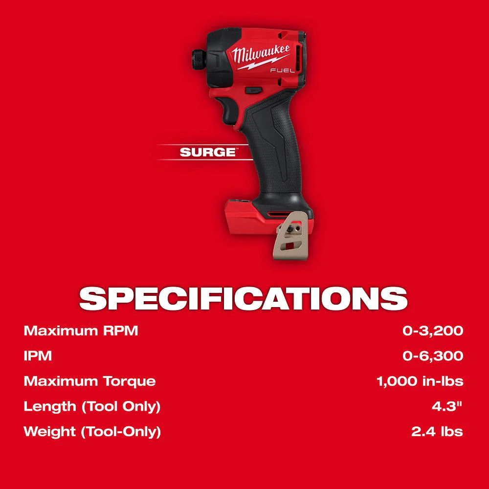 Milwaukee 2761-20, M18 FUEL™ SURGE™ 1/4" Hex Hydraulic Driver - Image 3